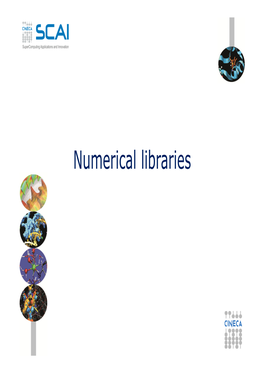 Numerical Libraries Numerical Libraries