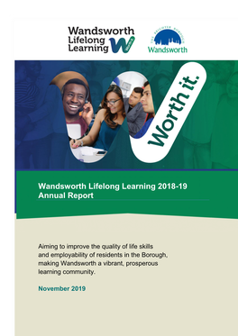 Wandsworth Lifelong Learning 2018-19 Annual Report