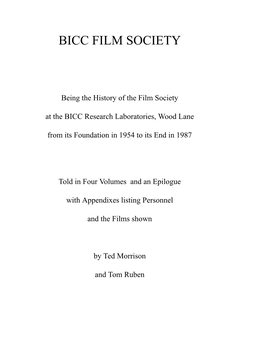 Bicc Film Society