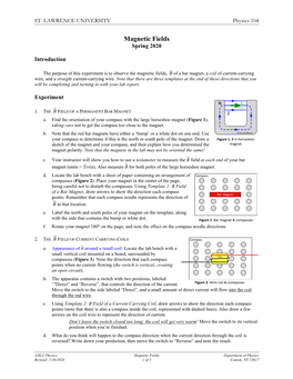 Magnetic Fields Spring 2020