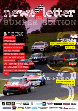 SANDOWN in This Issue 3WINTON SUPER SPRINT