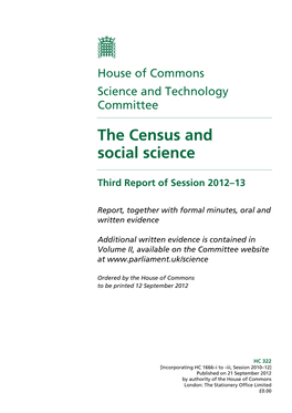 The Census and Social Science