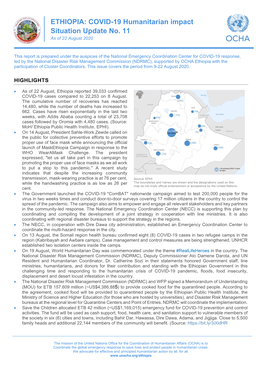 ETHIOPIA: COVID-19 Humanitarian Impact Situation Update No