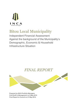 Bitou Local Municipality FINAL REPORT