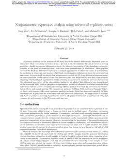 Nonparametric Expression Analysis Using Inferential Replicate Counts