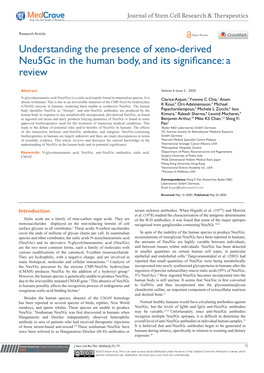 Understanding the Presence of Xeno-Derived Neu5gc in the Human Body, and Its Significance: a Review