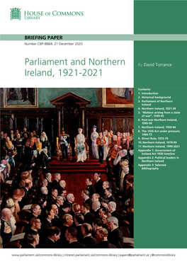Parliament and Northern Ireland, 1921-2021