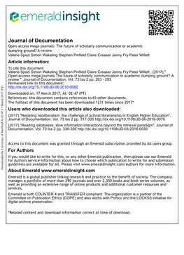 Open-Access Mega-Journals