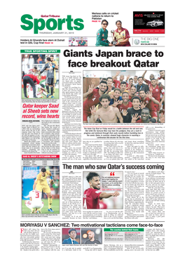Giants Japan Brace to Face Breakout Qatar