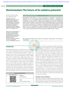 Remimazolam: the Future of Its Sedative Potential