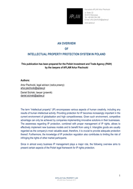 Intellectual Property Protection System in Poland