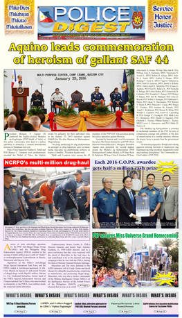 Aquino Leads Commemoration of Heroism of Gallant SAF 44