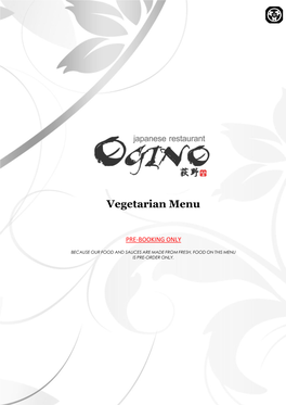 Vegetarian Menu