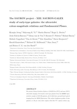 XIII. SAURON-GALEX Study of Early-Type Galaxies: the Ultraviolet Colour-Magnitude Relations and Fundamental Planes