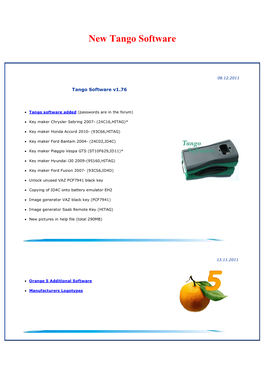 New Tango Software