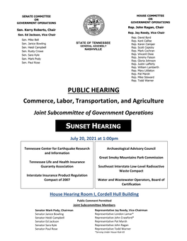 Public Hearing