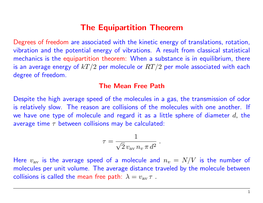 The Equipartition Theorem