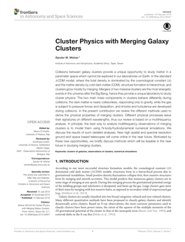 Cluster Physics with Merging Galaxy Clusters