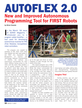 New and Improved Autonomous Programming Tool for FIRST Robots by Brian Cieslak