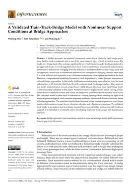 A Validated Train-Track-Bridge Model with Nonlinear Support Conditions at Bridge Approaches