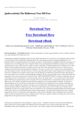 [Jndwo.Ebook] the Halloween Tree Pdf Free