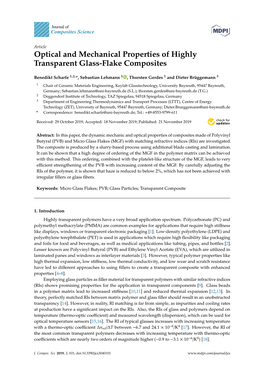 Optical and Mechanical Properties of Highly Transparent Glass-Flake Composites