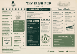 The Irish Pub Bangkok Menu