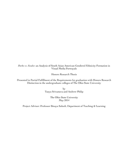 Pardes Vs. Swades: an Analysis of South Asian American Gendered Ethnicity Formation in Visual Media Portrayals