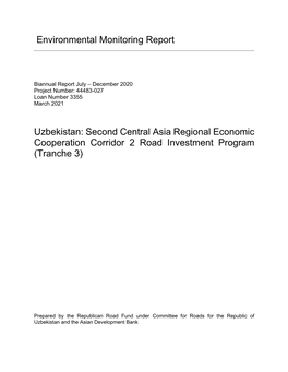 Environmental Monitoring Report Uzbekistan