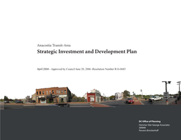 Anacostia-Transit Area Strategic Investment and Development Plan