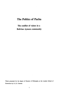 The Politics of Pacha