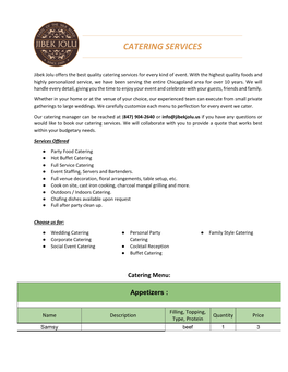 Catering Services