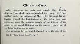 Worlebury Camp, Part I, Volume 51, (1905)