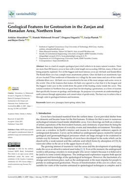 Geological Features for Geotourism in the Zanjan and Hamadan Area, Northern Iran