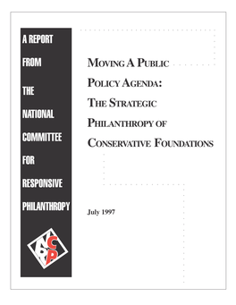 Moving a Public Policy Agenda Introduction