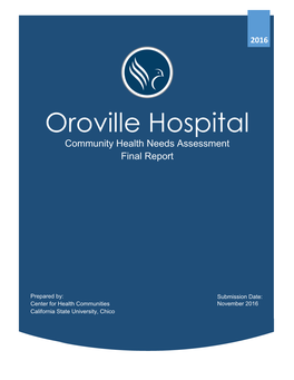 2016 Oroville Hospital CHNA Report