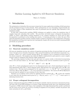 Machine Learning Applied to 3-D Reservoir Simulation