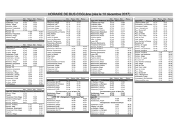 HORAIRE DE BUS Coglâne (Dès Le 10 Décembre 2017)