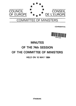 COUNCIL + R CONSEIL of EUROPE *** DE L'europe COMMITTEE of MINISTERS