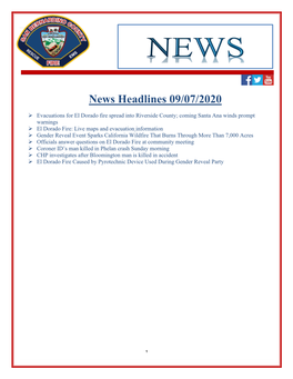 News Headlines 09/07/2020