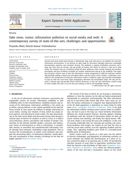 Fake News, Rumor, Information Pollution in Social Media and Web: a Contemporary Survey of State-Of-The-Arts, Challenges and Opportunities