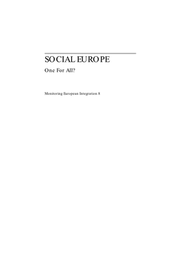 SOCIAL EUROPE One for All?