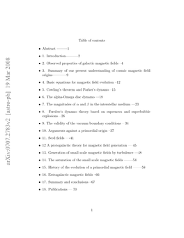 Arxiv:0707.2783V2 [Astro-Ph] 19 Mar 2008 • • • • • • • • • • • • • • • • • • • .Temgiue of Magnitudes the 7