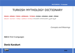 Turkish Mythology Dictionary