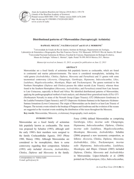 Distributional Patterns of †Mawsoniidae (Sarcopterygii: Actinistia)