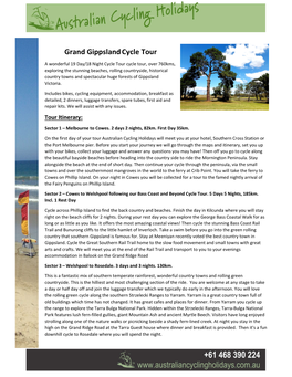 Grand Gippslandcycle Tour