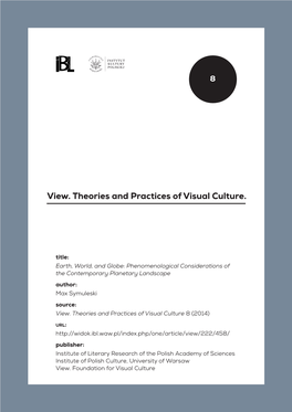 View. Theories and Practices Ofvisual Culture