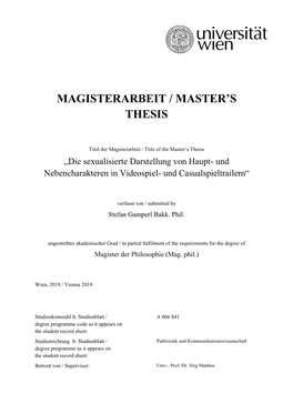 Magisterarbeit / Master's Thesis