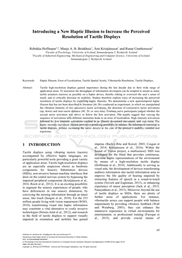 Introducing a New Haptic Illusion to Increase the Perceived Resolution of Tactile Displays