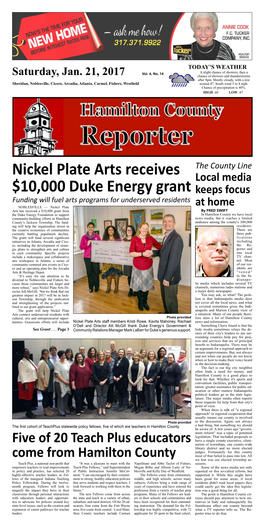 Nickel Plate Arts Receives $10,000 Duke Energy Grant